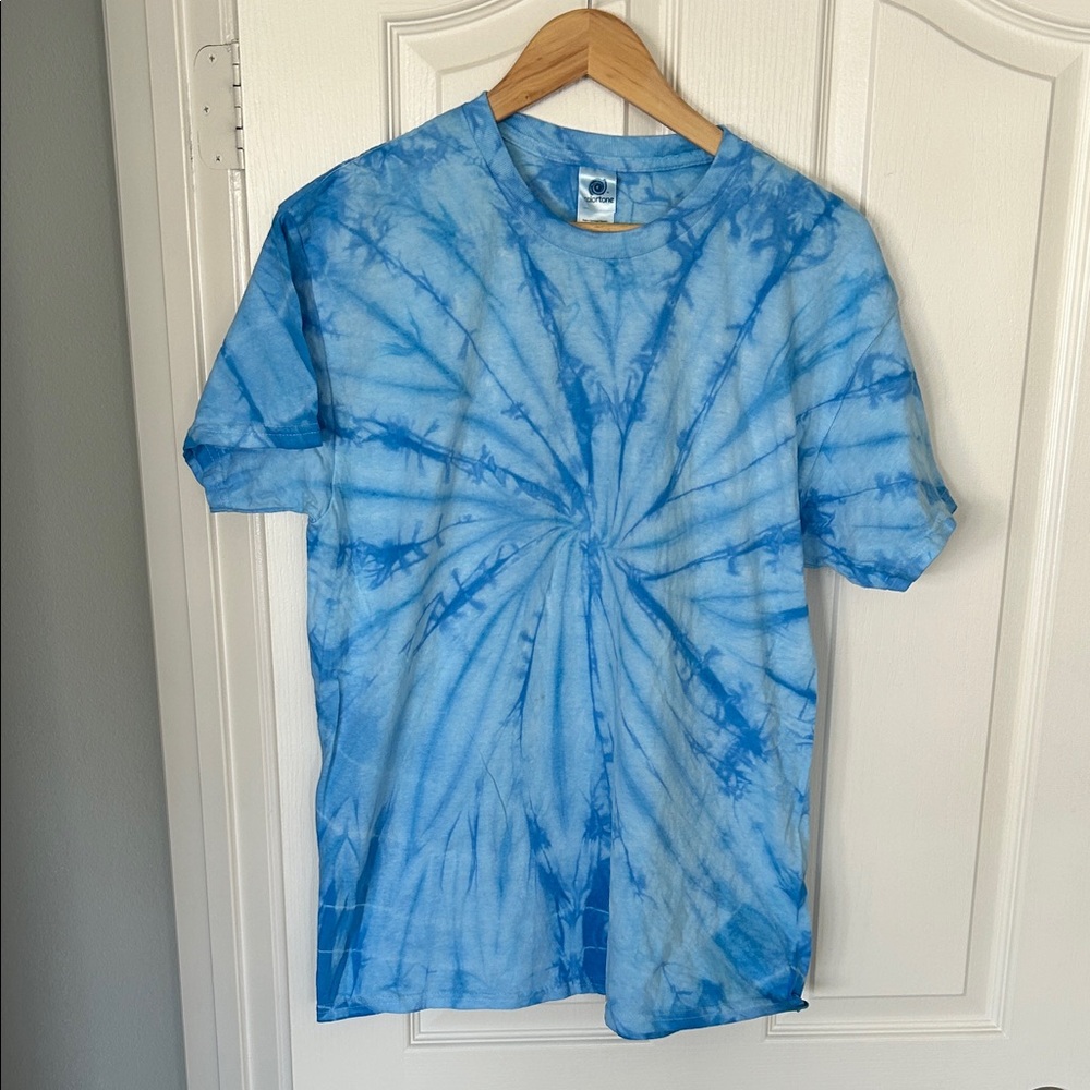 Colortone Large Blue Tie-Dye T-Shirt